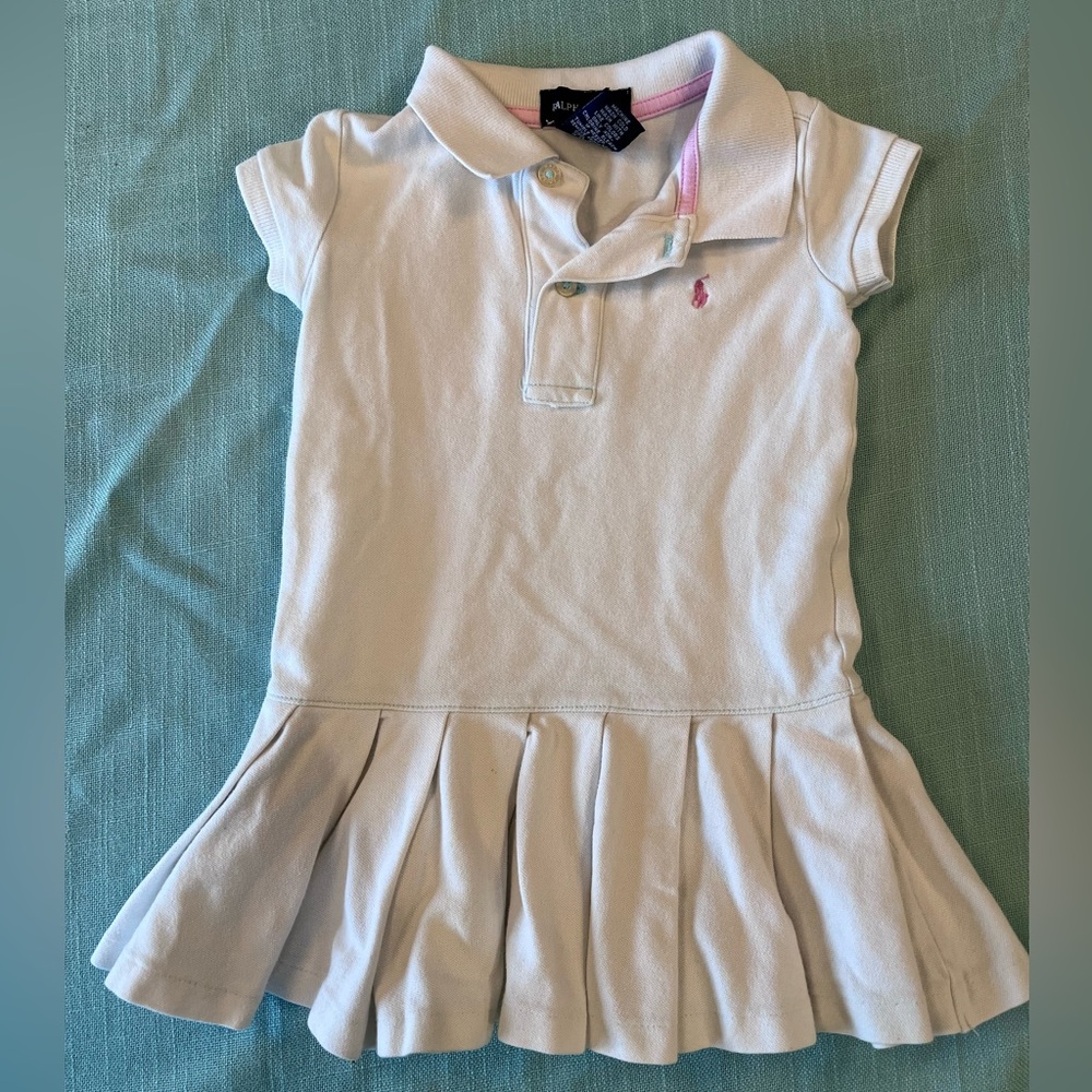 Ralph Lauren Toddler Girls Tennis Dress, white 2T
